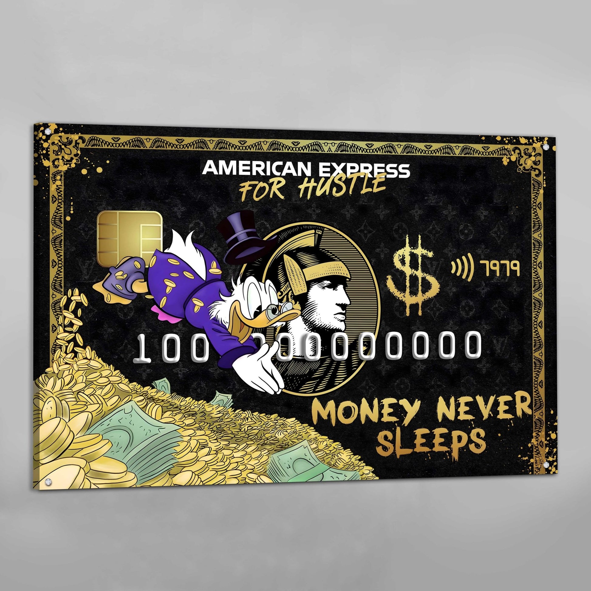 Money Never Sleeps Motivational Wall Art - The Trendy Art