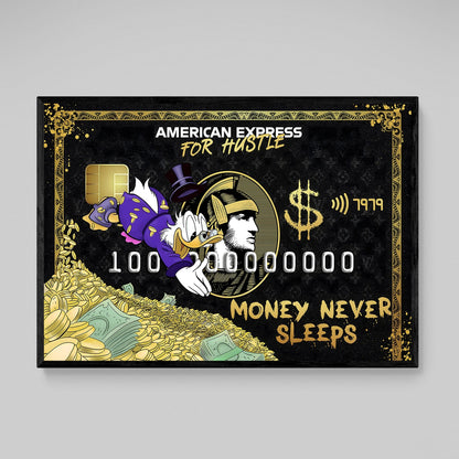 Money Never Sleeps Motivational Wall Art - The Trendy Art