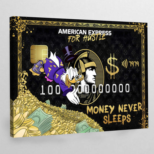Money Never Sleeps Motivational Wall Art - The Trendy Art