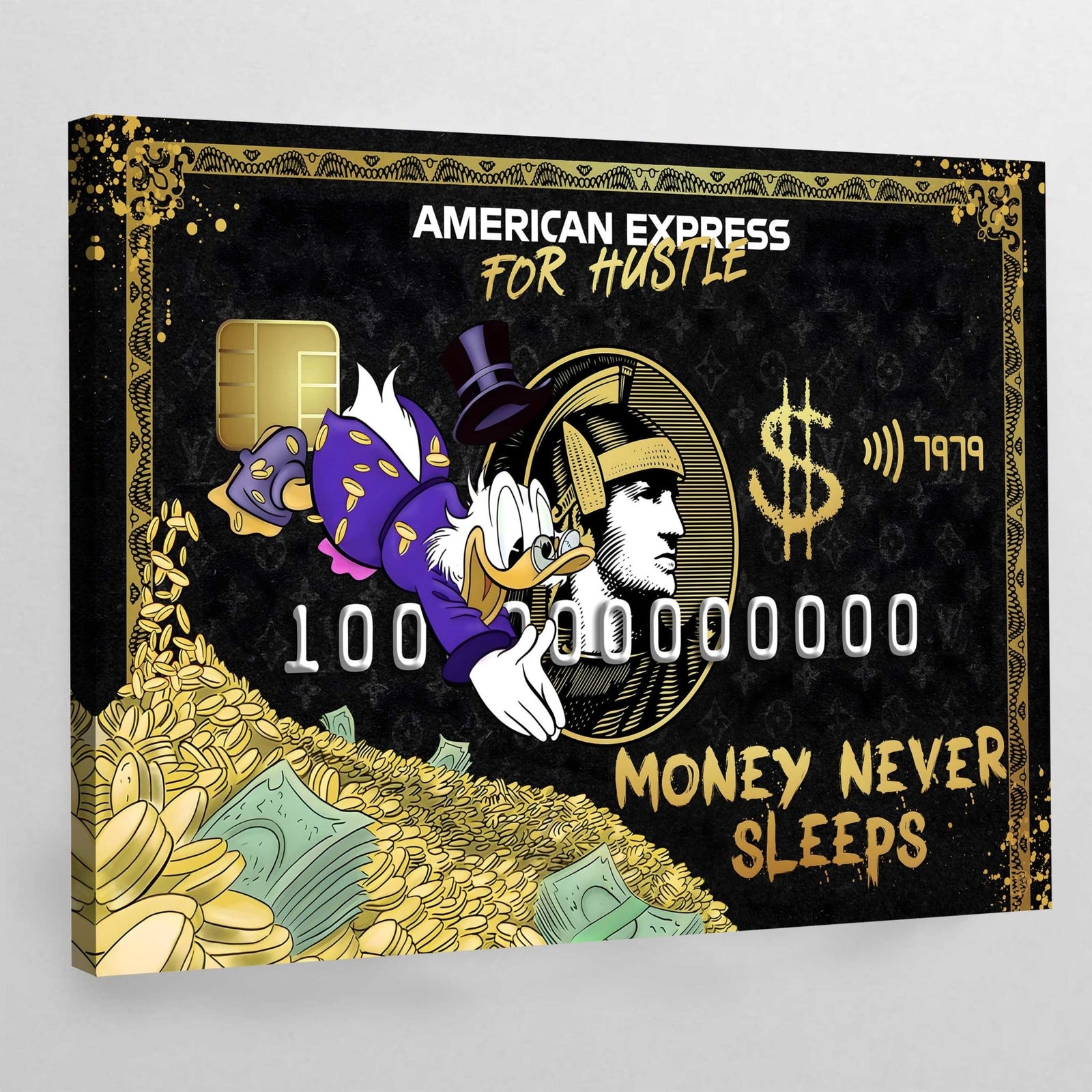 Money Never Sleeps Motivational Wall Art - The Trendy Art