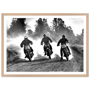 Motocross Racing Photography Black and White Wall Art - The Trendy Art