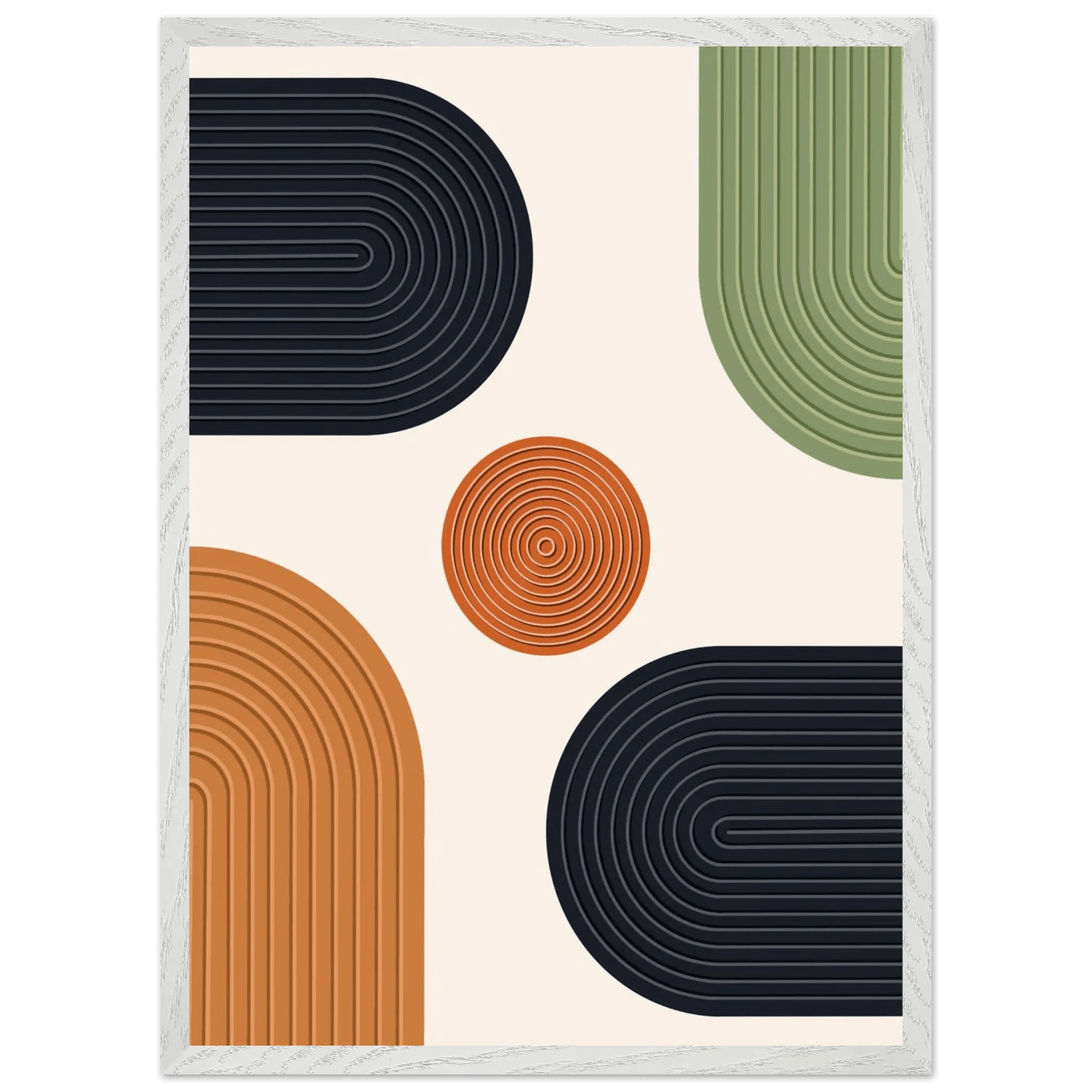 Multi-Color Loop Circle Geometric Minimalist Wall Art - The Trendy Art
