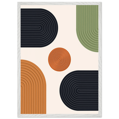 Multi-Color Loop Circle Geometric Minimalist Wall Art - The Trendy Art