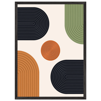 Multi-Color Loop Circle Geometric Minimalist Wall Art - The Trendy Art