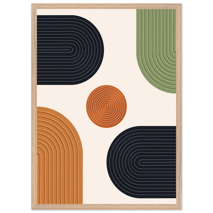 Multi-Color Loop Circle Geometric Minimalist Wall Art - The Trendy Art