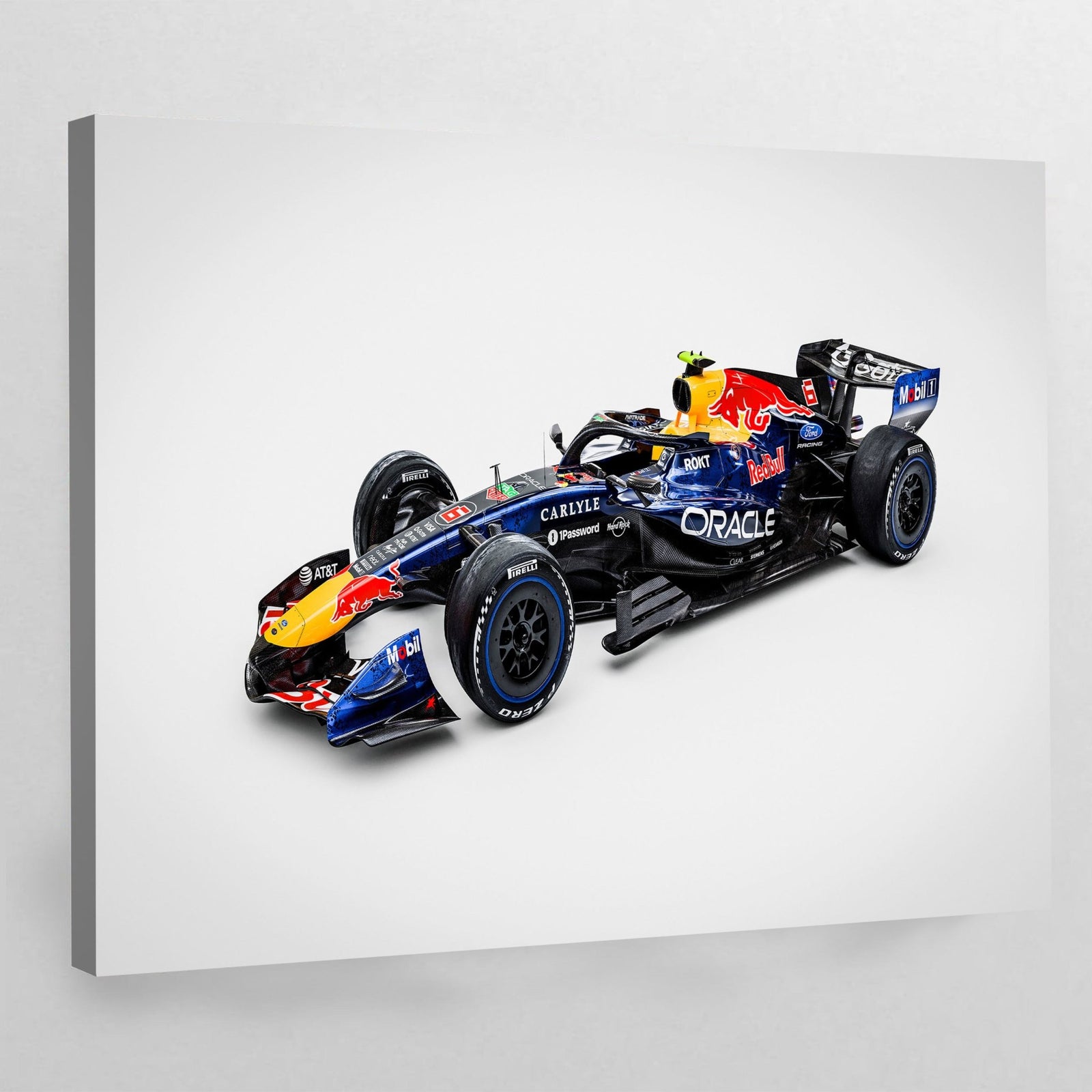 Navy Blue F1 Car Wall Art - The Trendy Art