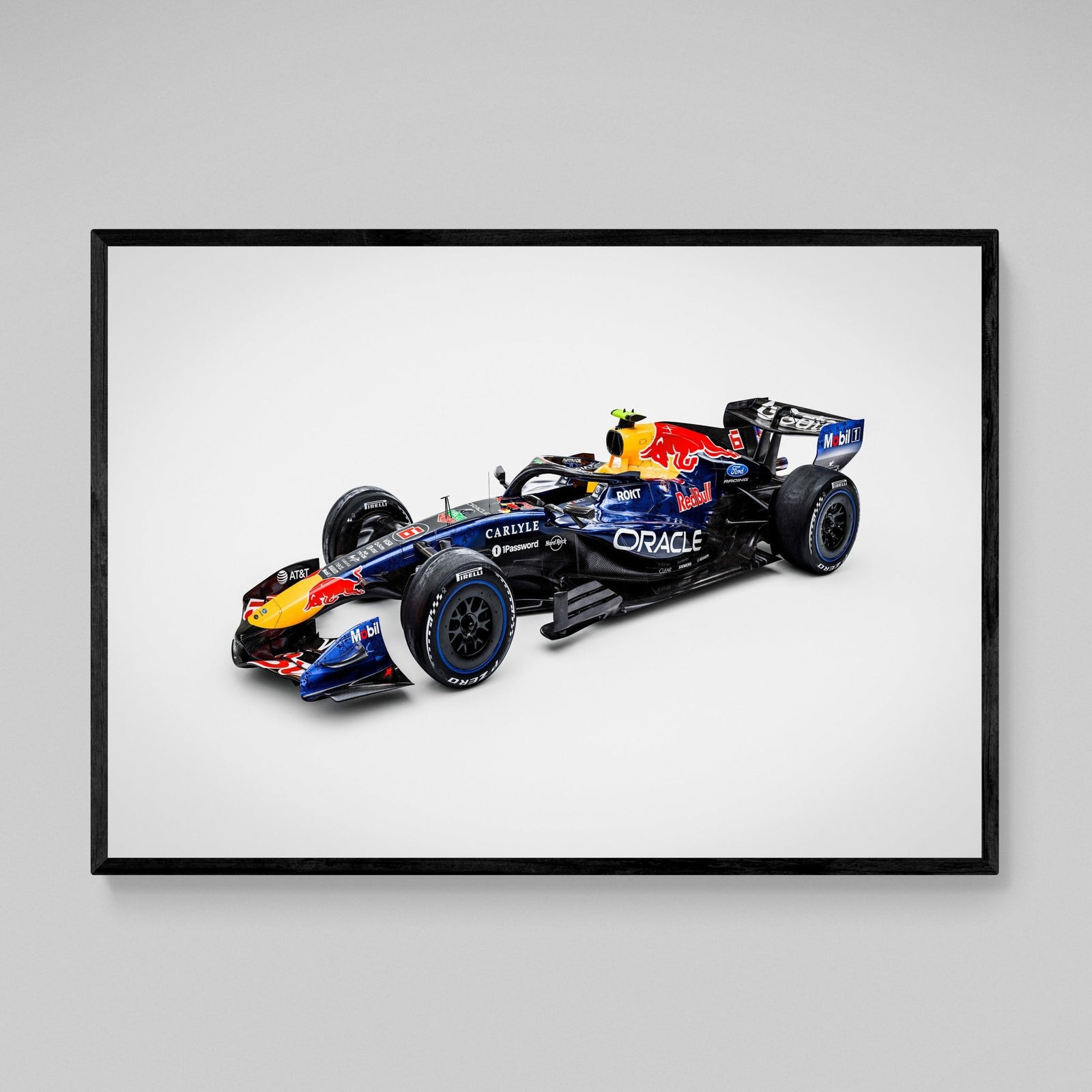 Navy Blue F1 Car Wall Art - The Trendy Art