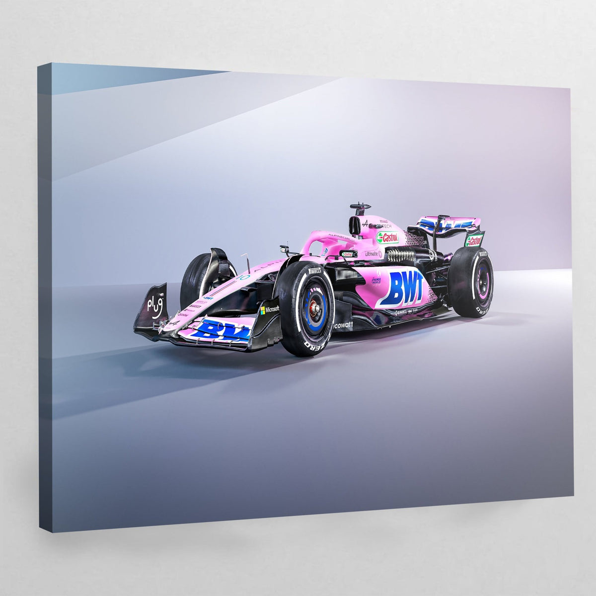 Pink F1 Car Wall Art - The Trendy Art