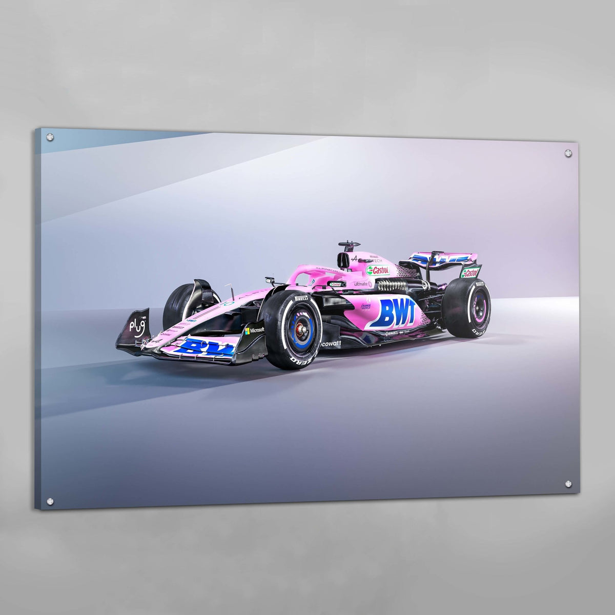 Pink F1 Car Wall Art - The Trendy Art