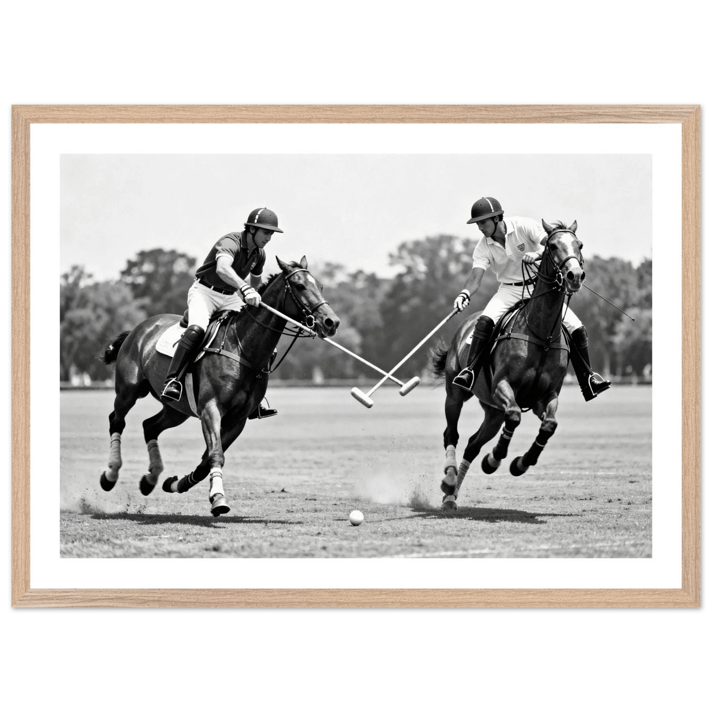 Polo Match Black and White Wall Art - The Trendy Art