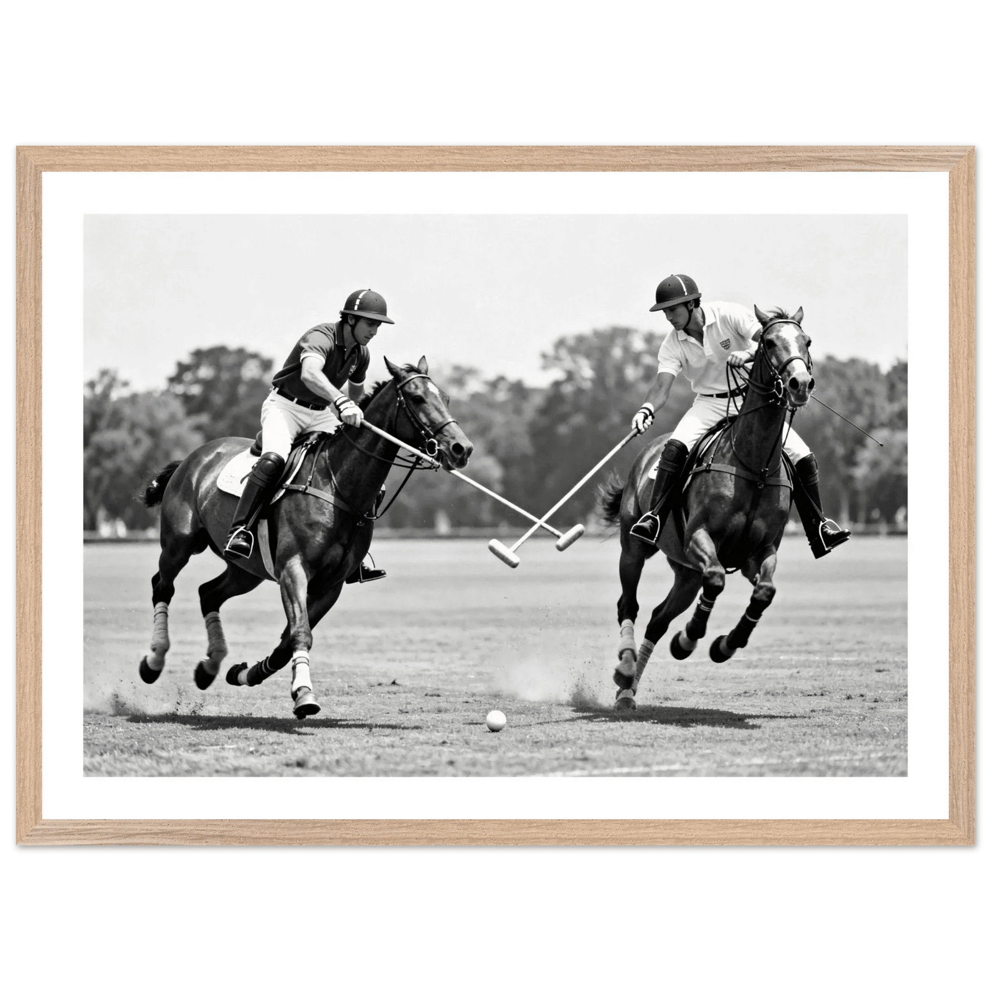 Polo Match Black and White Wall Art - The Trendy Art