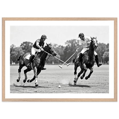 Polo Match Black and White Wall Art - The Trendy Art