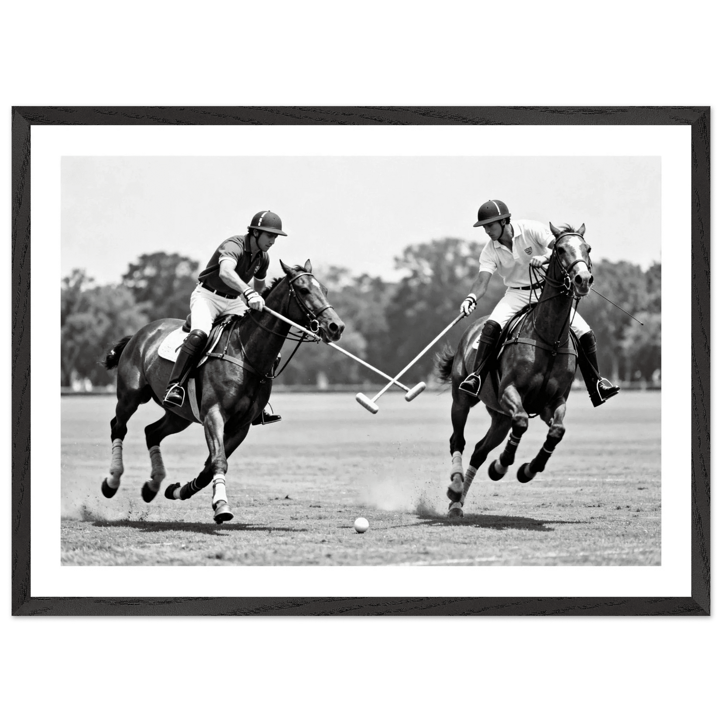 Polo Match Black and White Wall Art - The Trendy Art