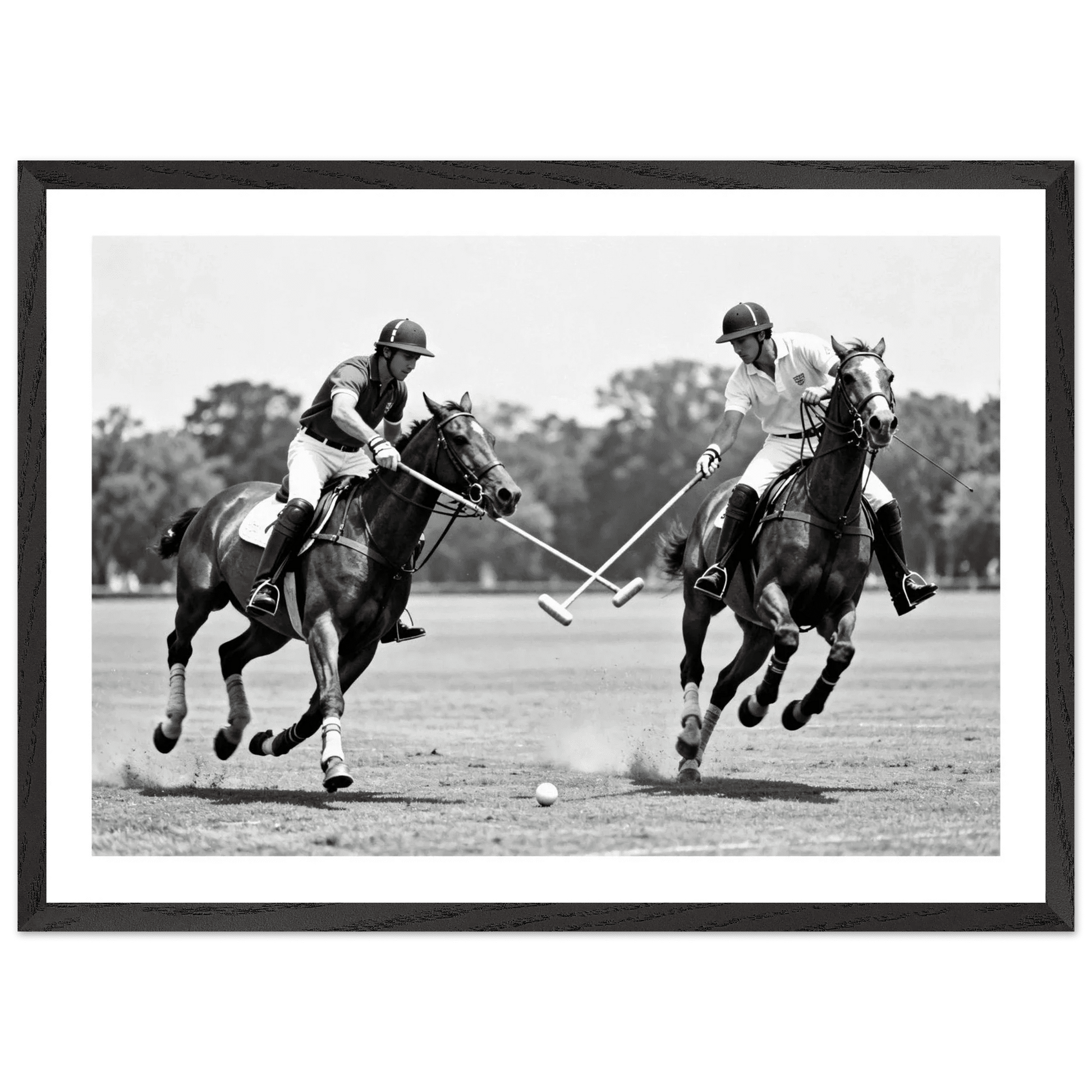 Polo Match Black and White Wall Art - The Trendy Art
