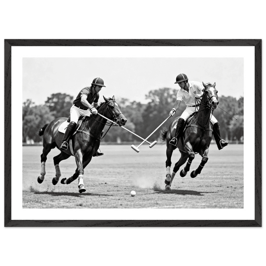 Polo Match Black and White Wall Art - The Trendy Art