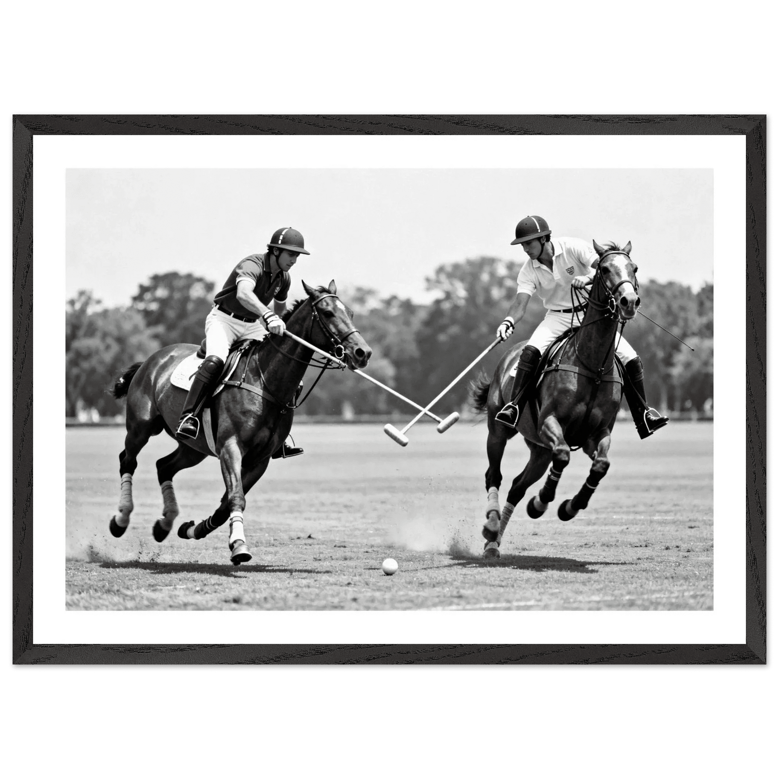 Polo Match Black and White Wall Art - The Trendy Art