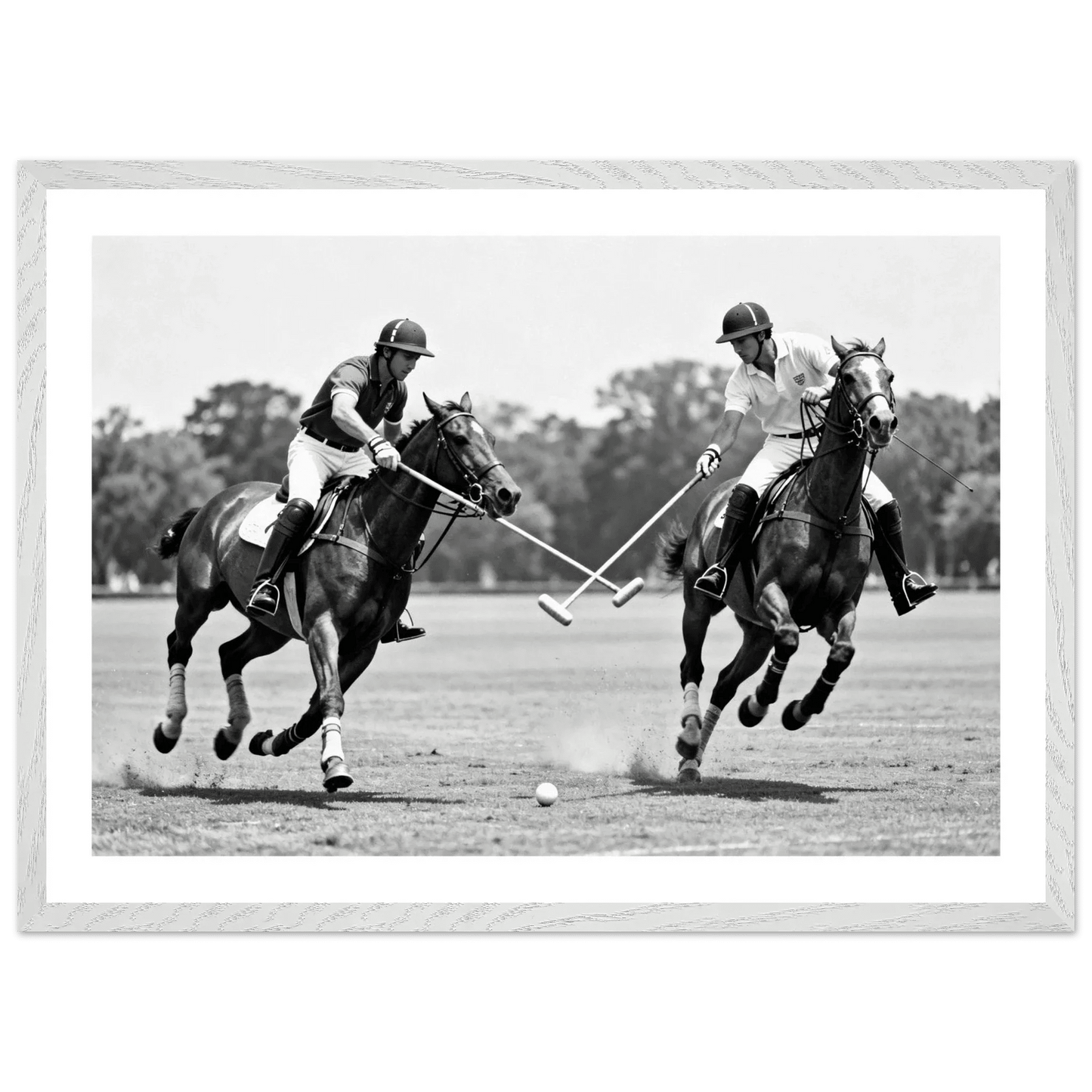 Polo Match Black and White Wall Art - The Trendy Art