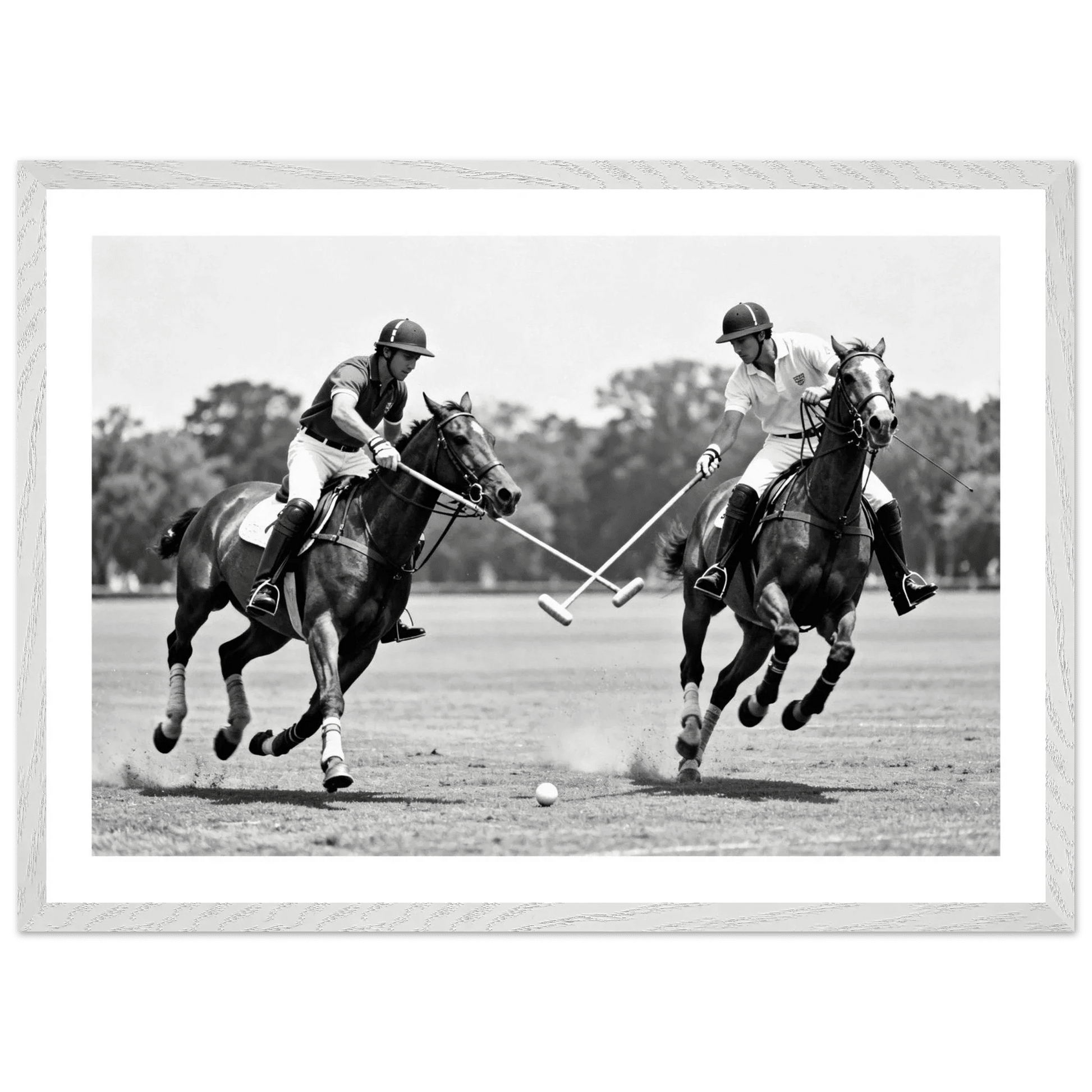 Polo Match Black and White Wall Art - The Trendy Art