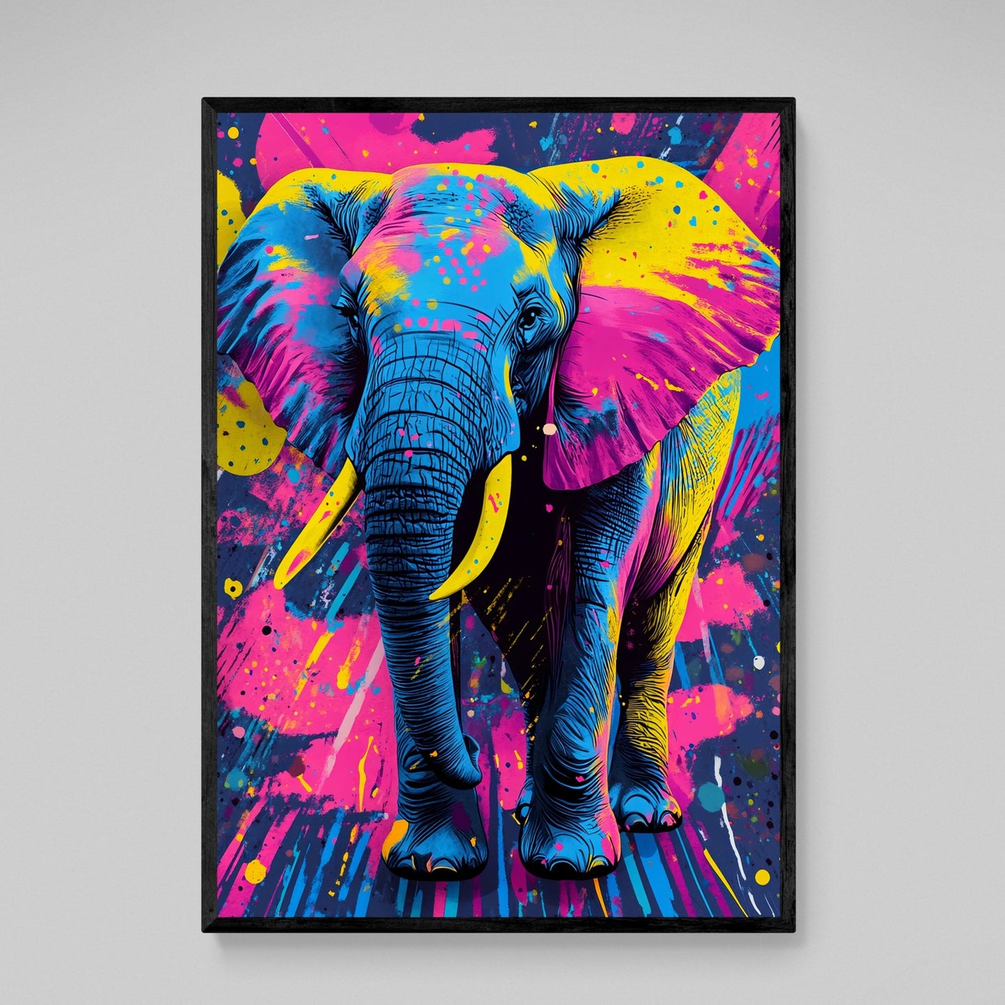 Pop Art Elephant Canvas Wall Art - The Trendy Art