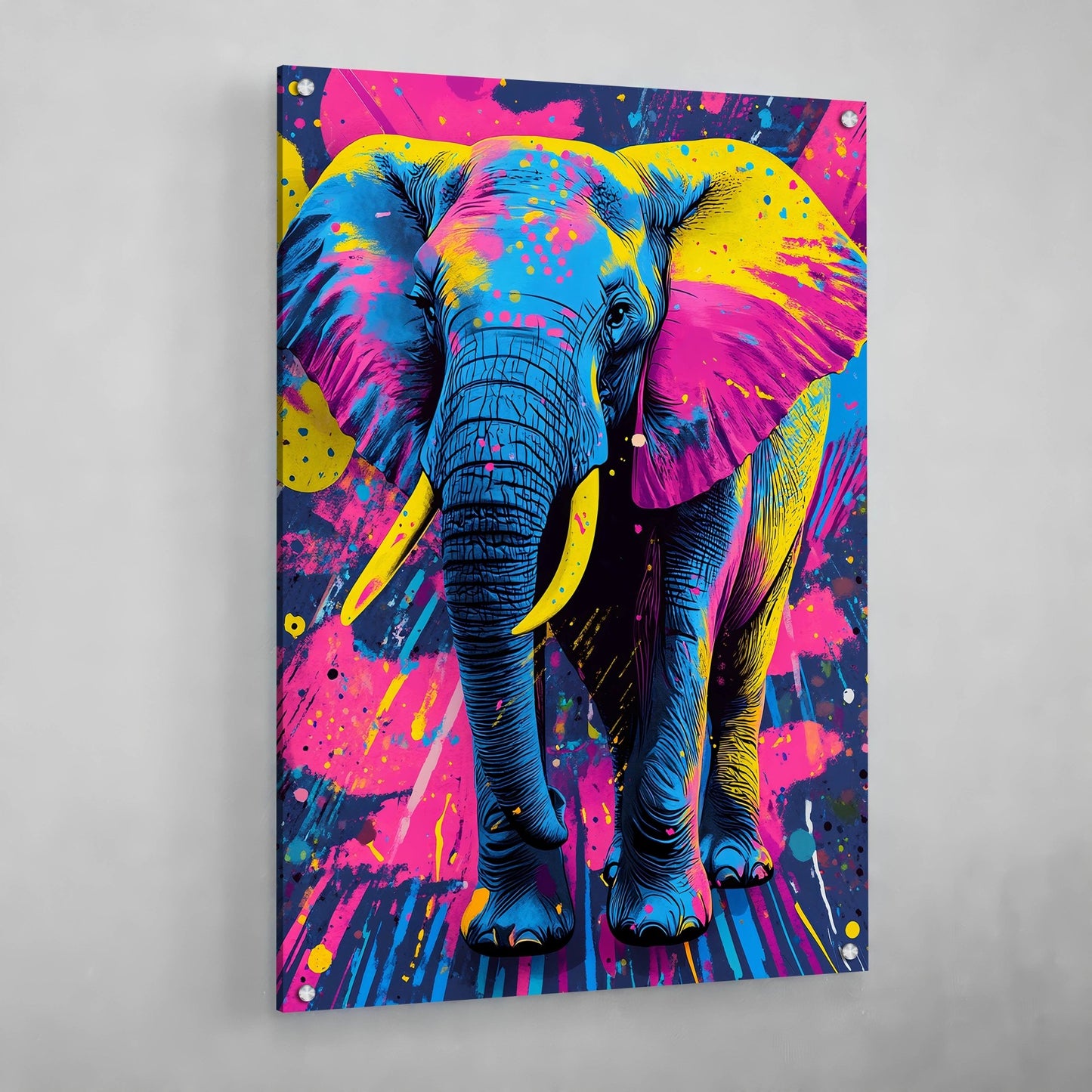 Pop Art Elephant Canvas Wall Art - The Trendy Art