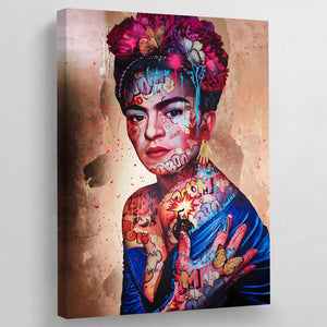 Pop Art Frida Kahlo Canvas - The Trendy Art