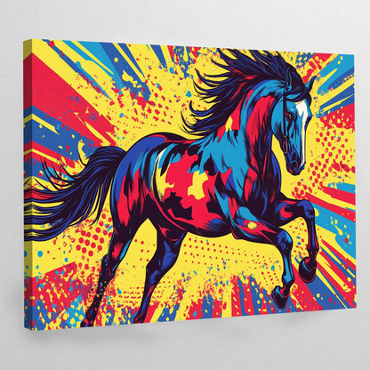 Pop Art Horse Canvas - The Trendy Art
