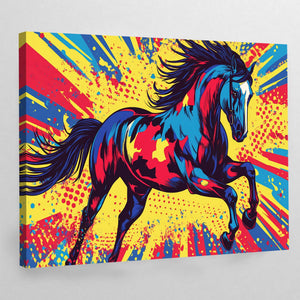 Pop Art Horse Canvas - The Trendy Art