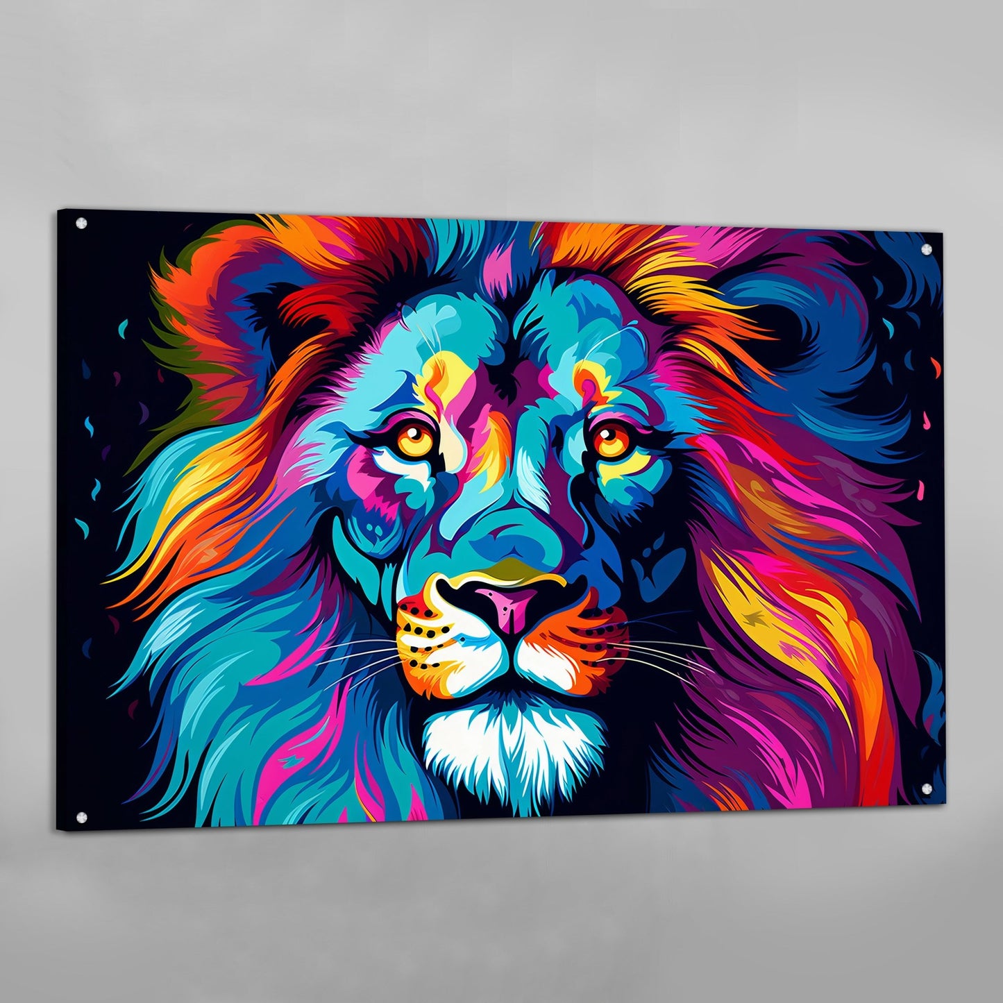 Pop Art Lion Canvas - The Trendy Art