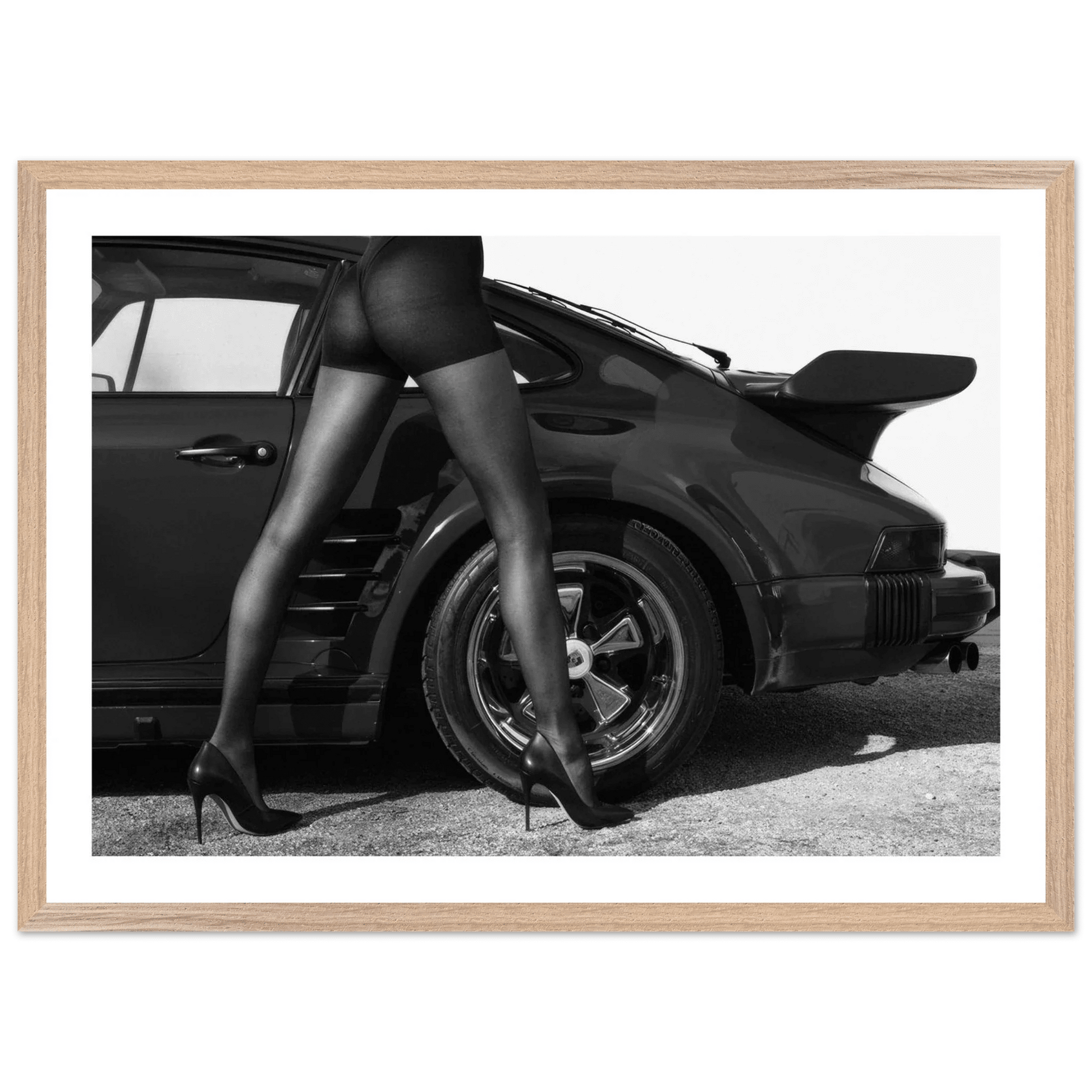 Porsche Style Black and White Wall Art - The Trendy Art