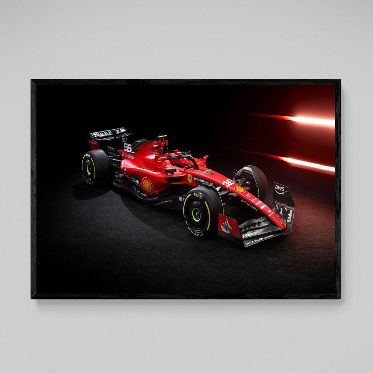 Red F1 Car Wall Art - The Trendy Art