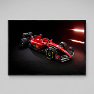 Red F1 Car Wall Art - The Trendy Art