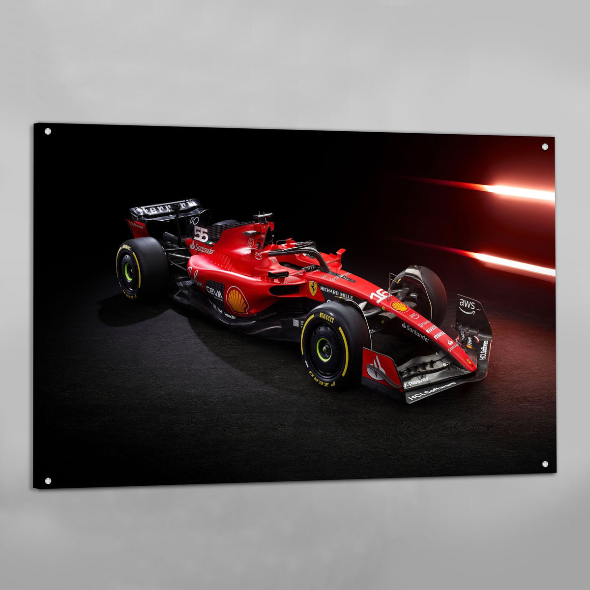 Red F1 Car Wall Art - The Trendy Art