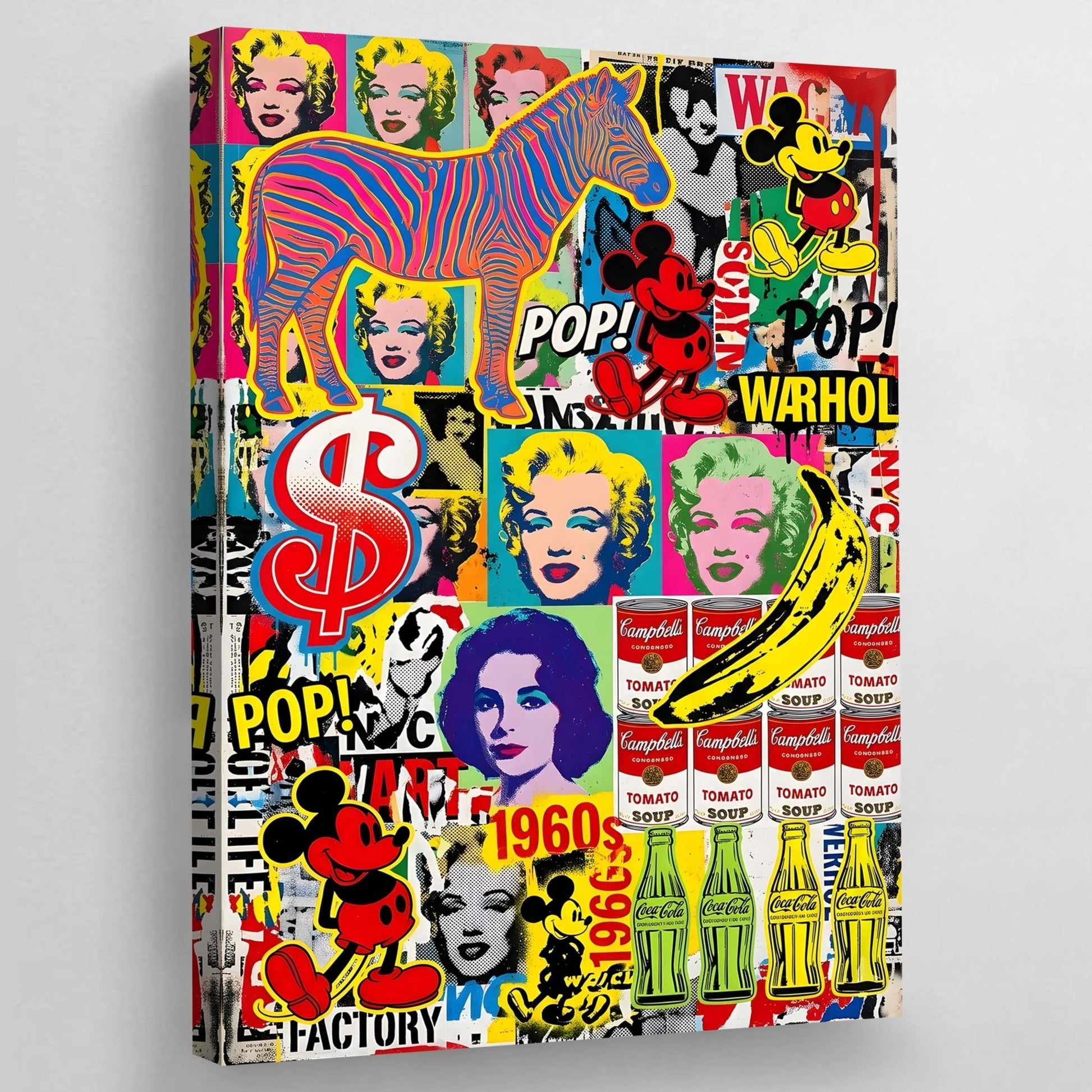 Retro American Pop Culture Canvas - The Trendy Art