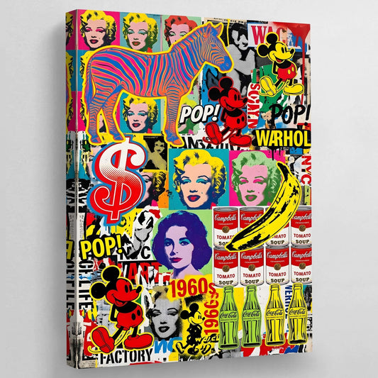 Retro American Pop Culture Canvas - The Trendy Art