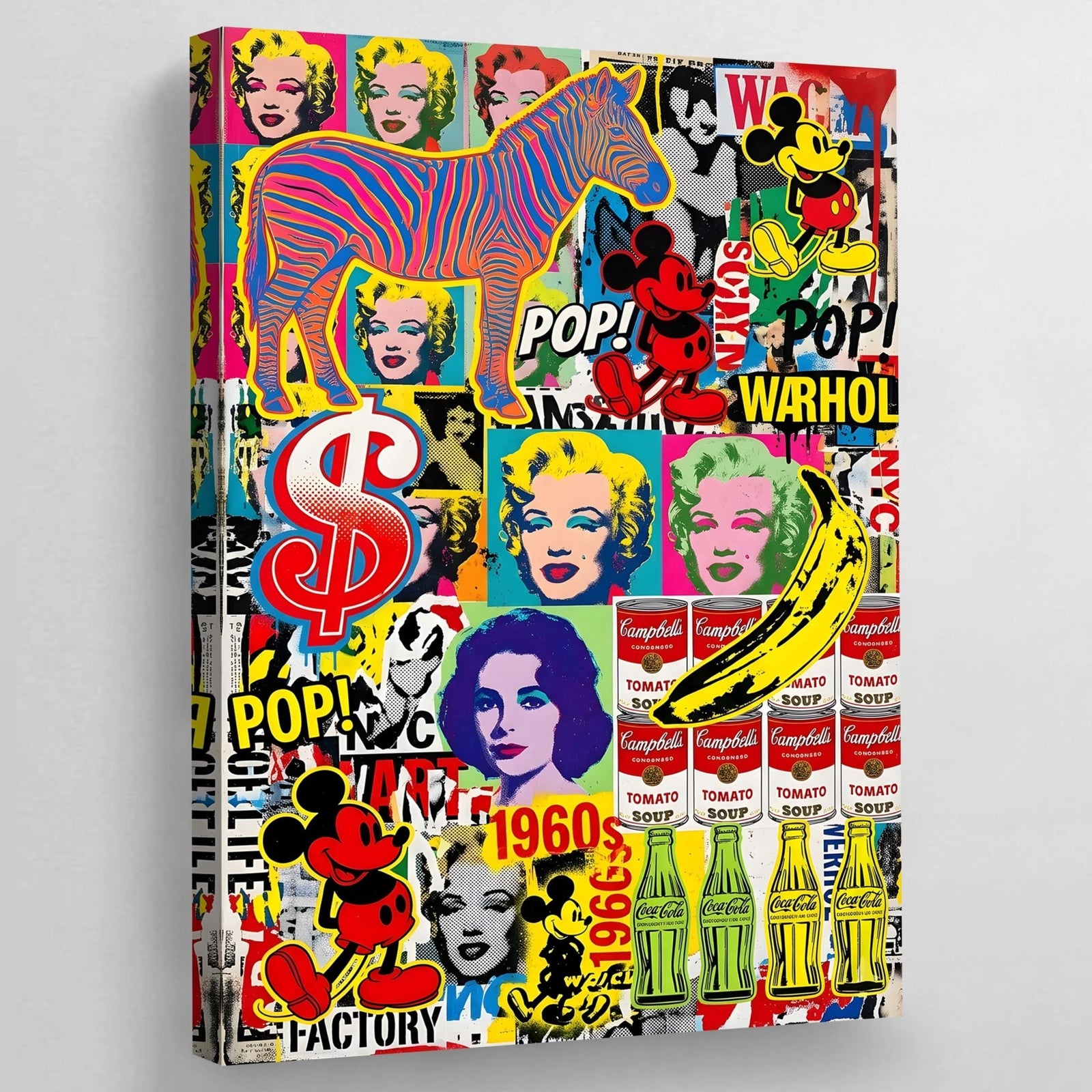 Retro American Pop Culture Canvas - The Trendy Art