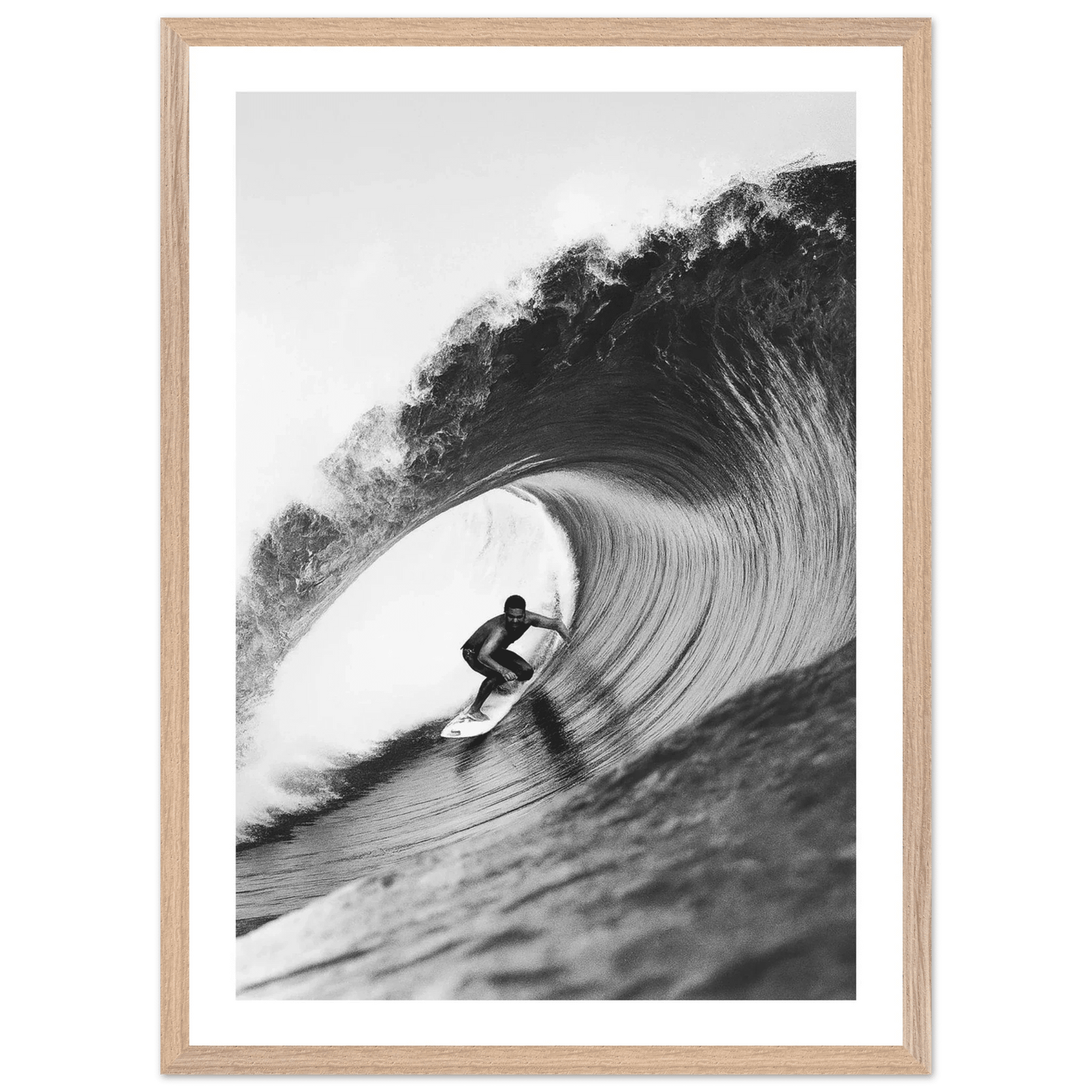 Ride The Wave Black and White Wall Art - The Trendy Art