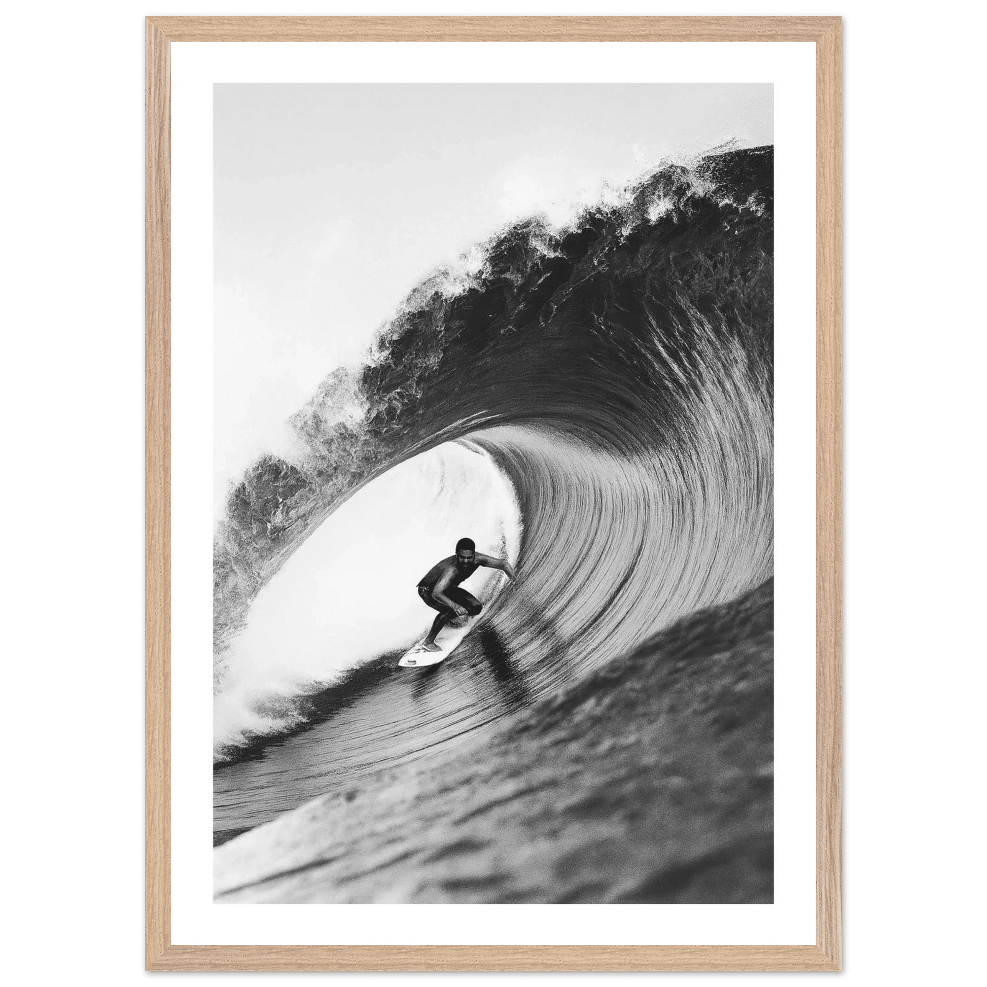 Ride The Wave Black and White Wall Art - The Trendy Art