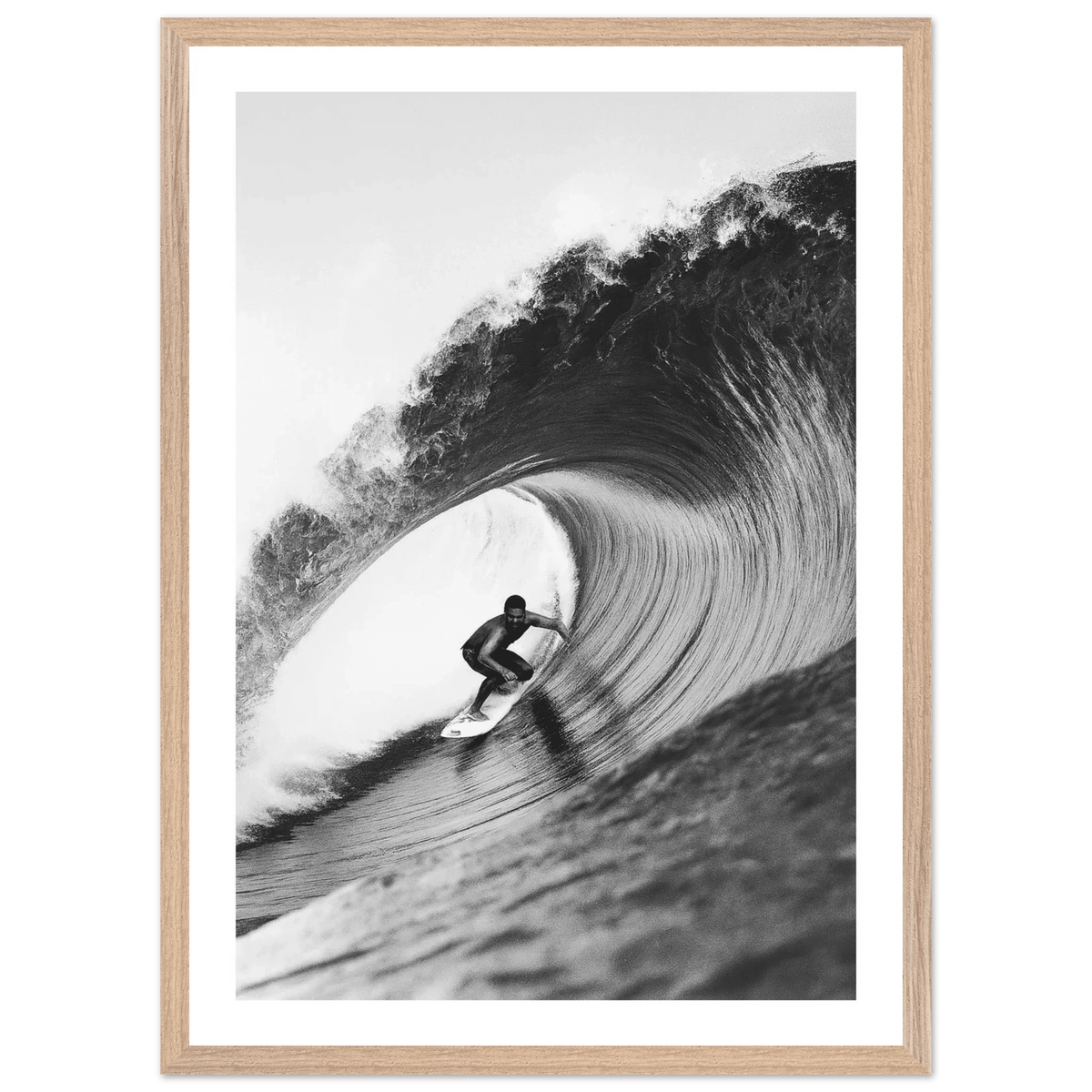 Ride The Wave Black and White Wall Art - The Trendy Art