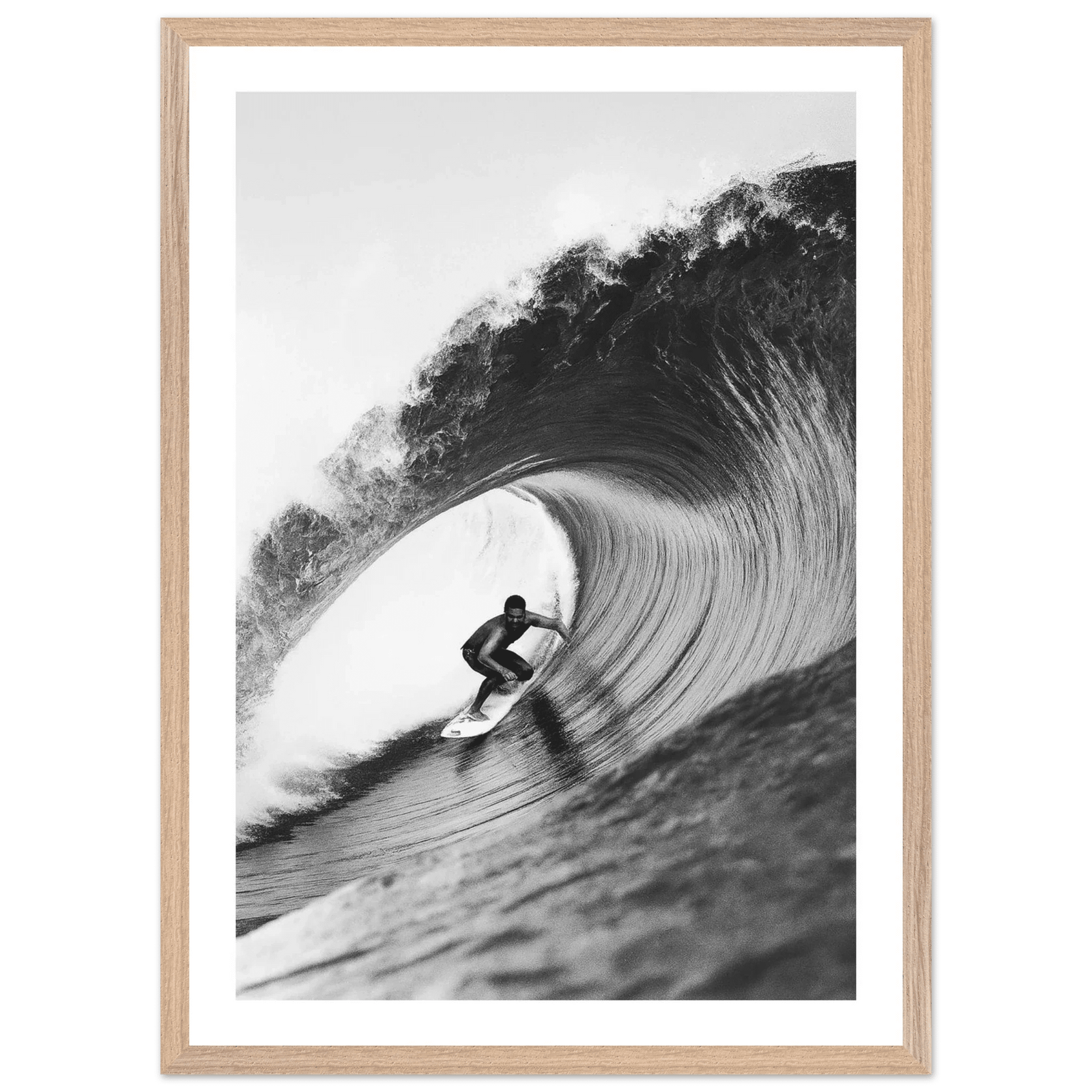 Ride The Wave Black and White Wall Art - The Trendy Art