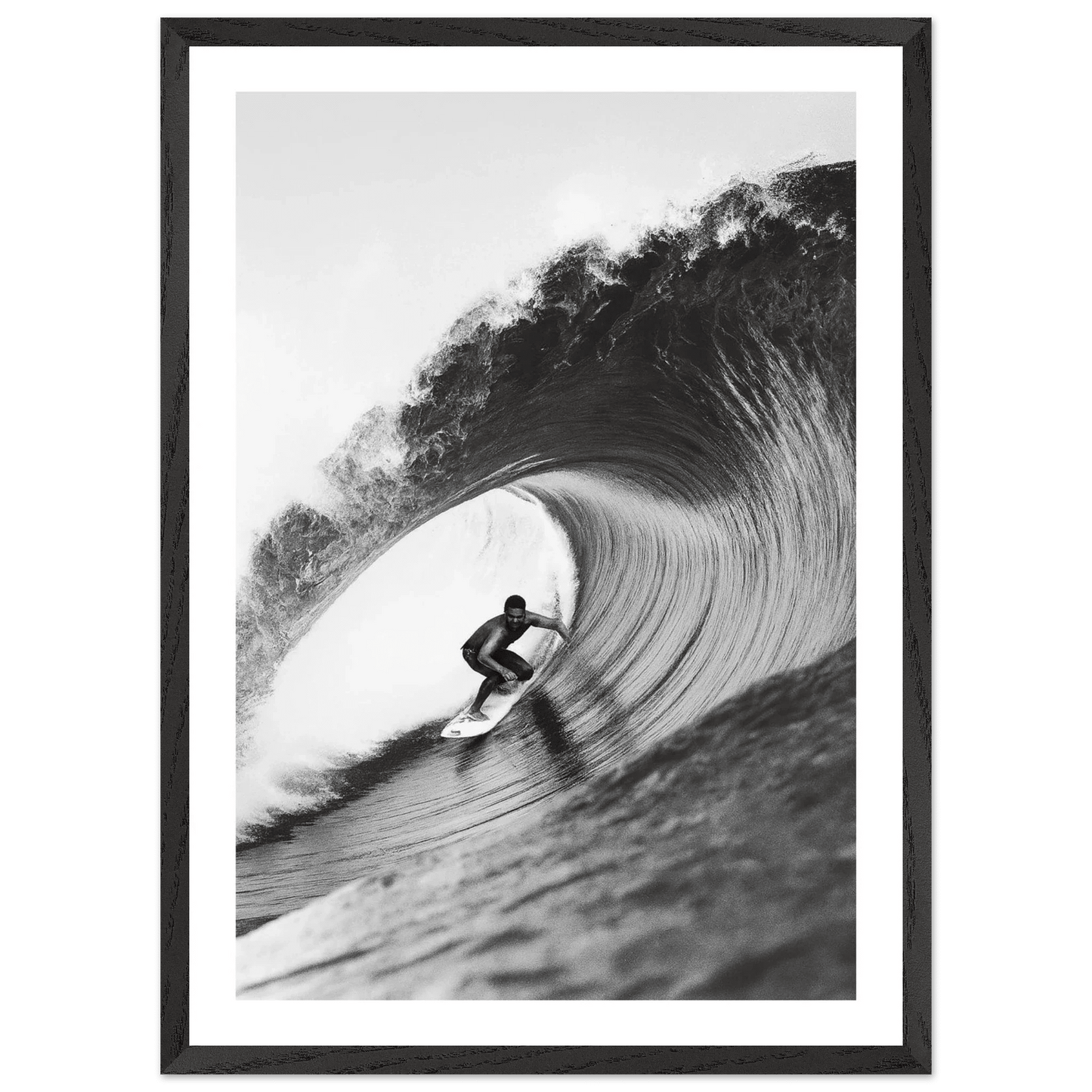 Ride The Wave Black and White Wall Art - The Trendy Art