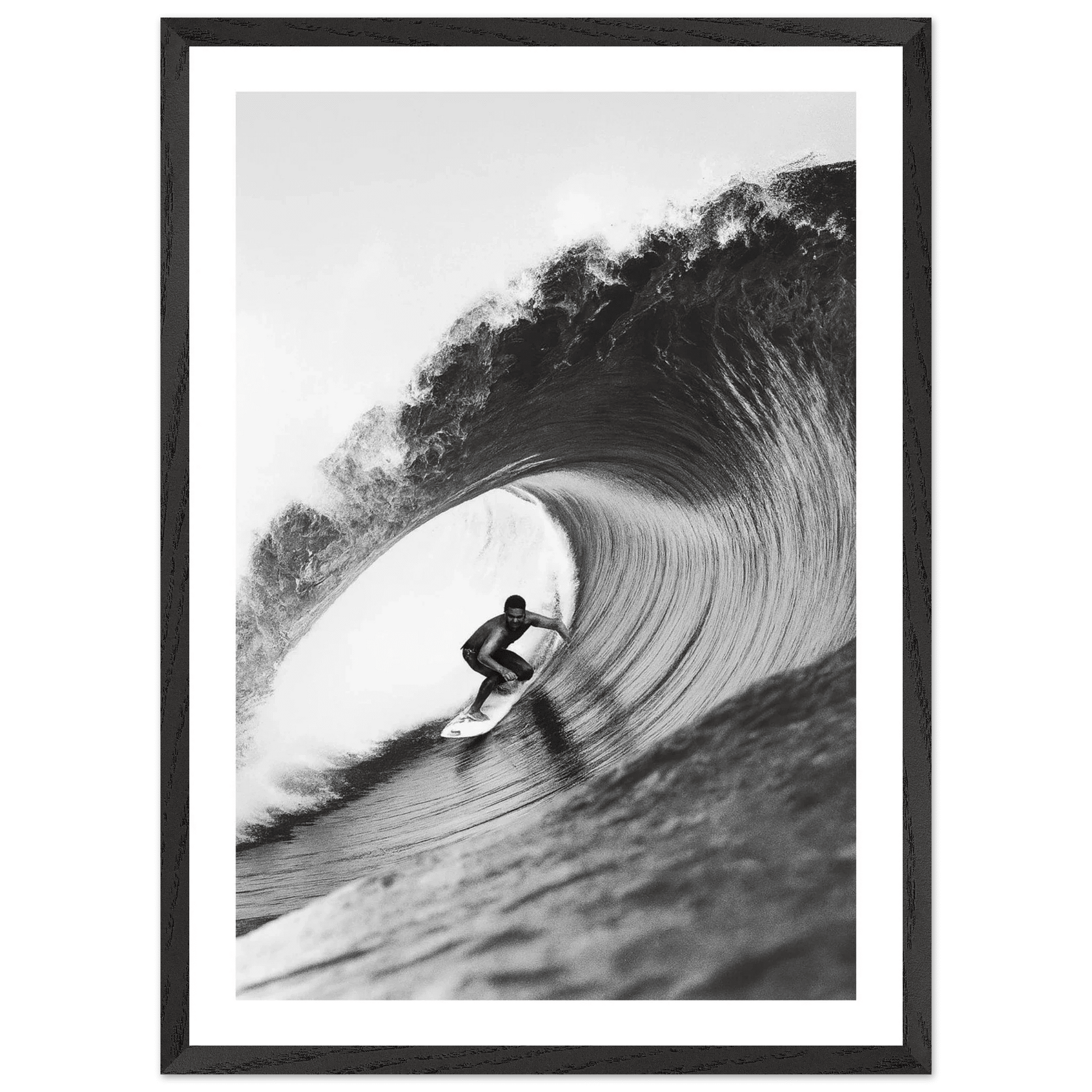 Ride The Wave Black and White Wall Art - The Trendy Art