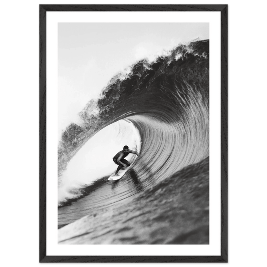 Ride The Wave Black and White Wall Art - The Trendy Art