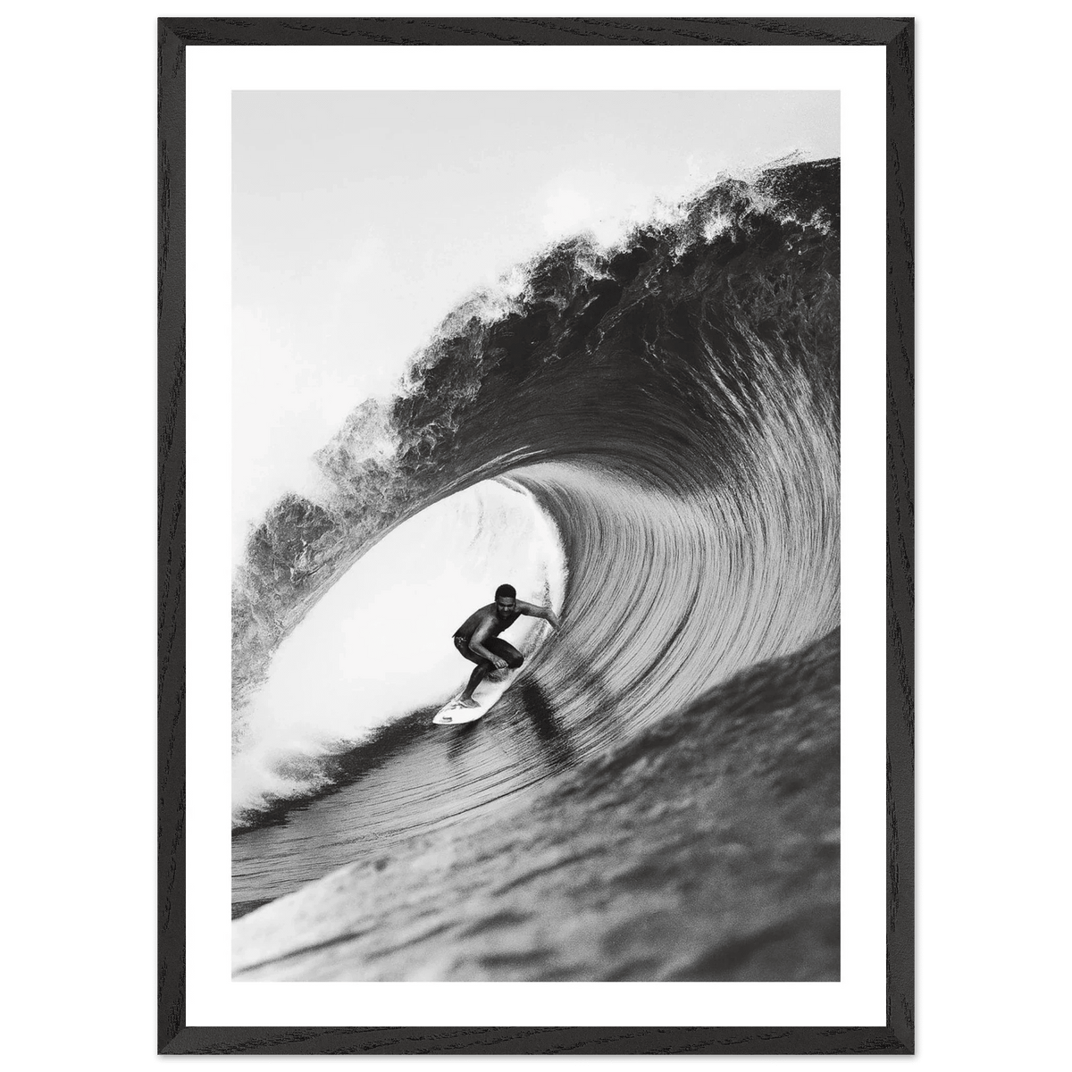 Ride The Wave Black and White Wall Art - The Trendy Art