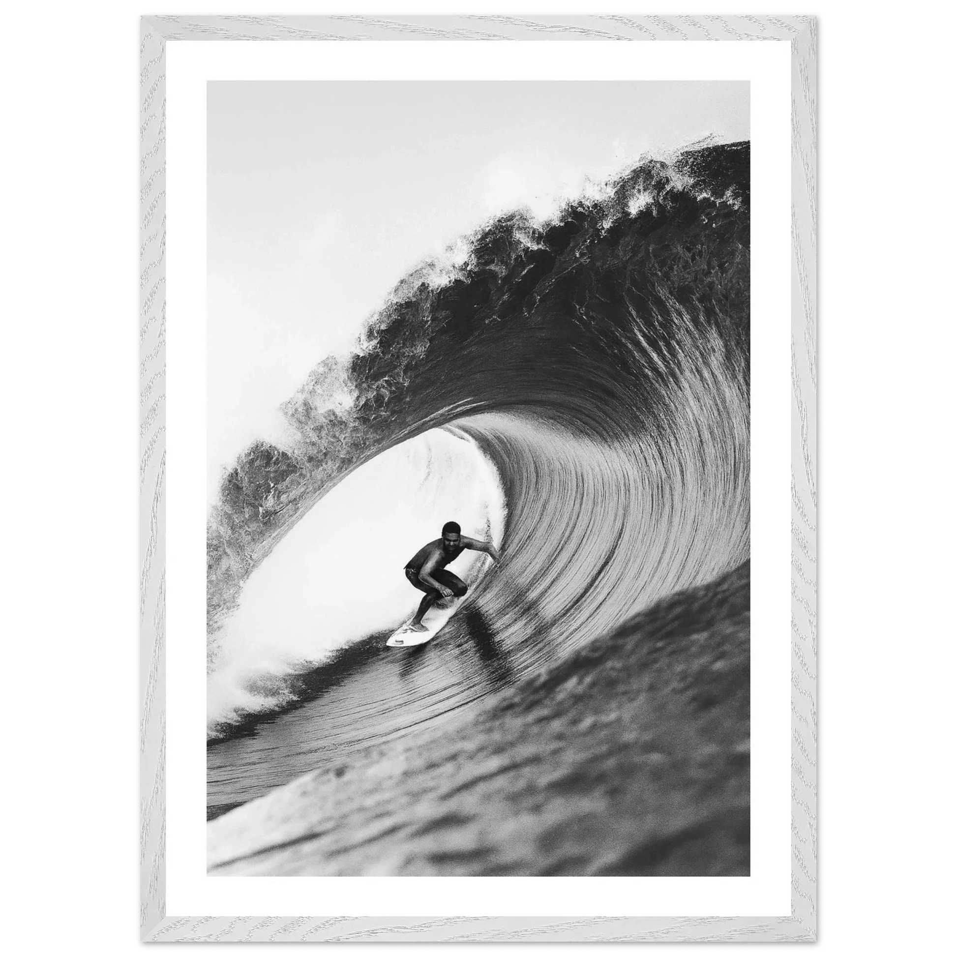 Ride The Wave Black and White Wall Art - The Trendy Art