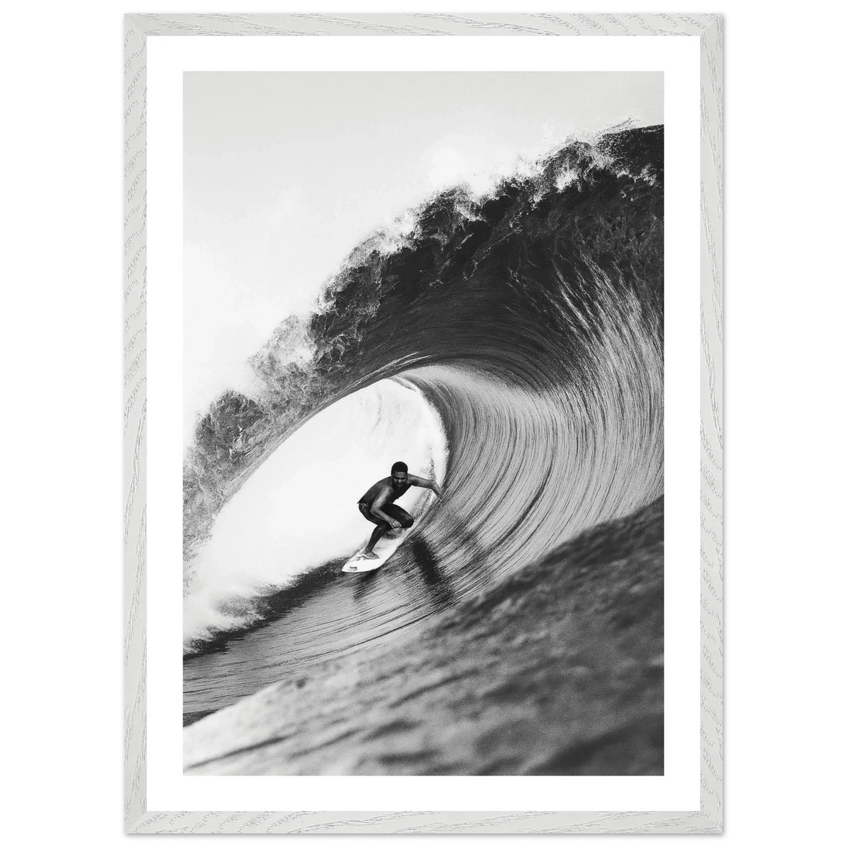 Ride The Wave Black and White Wall Art - The Trendy Art