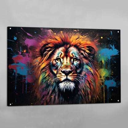 Splash Graffiti Lion Wall Art - The Trendy Art