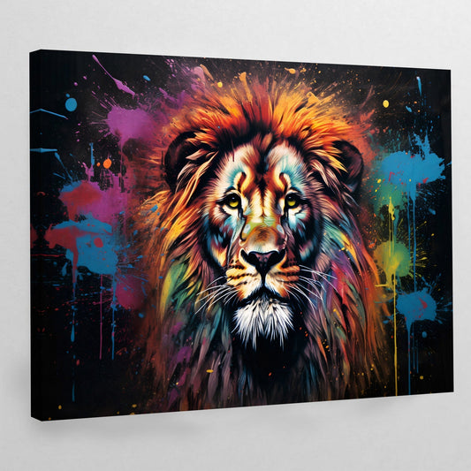 Splash Graffiti Lion Wall Art - The Trendy Art