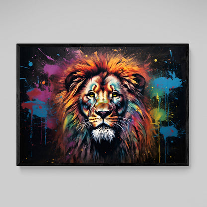 Splash Graffiti Lion Wall Art - The Trendy Art