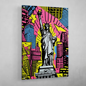 Statue Of Liberty Pop Art Canvas - The Trendy Art