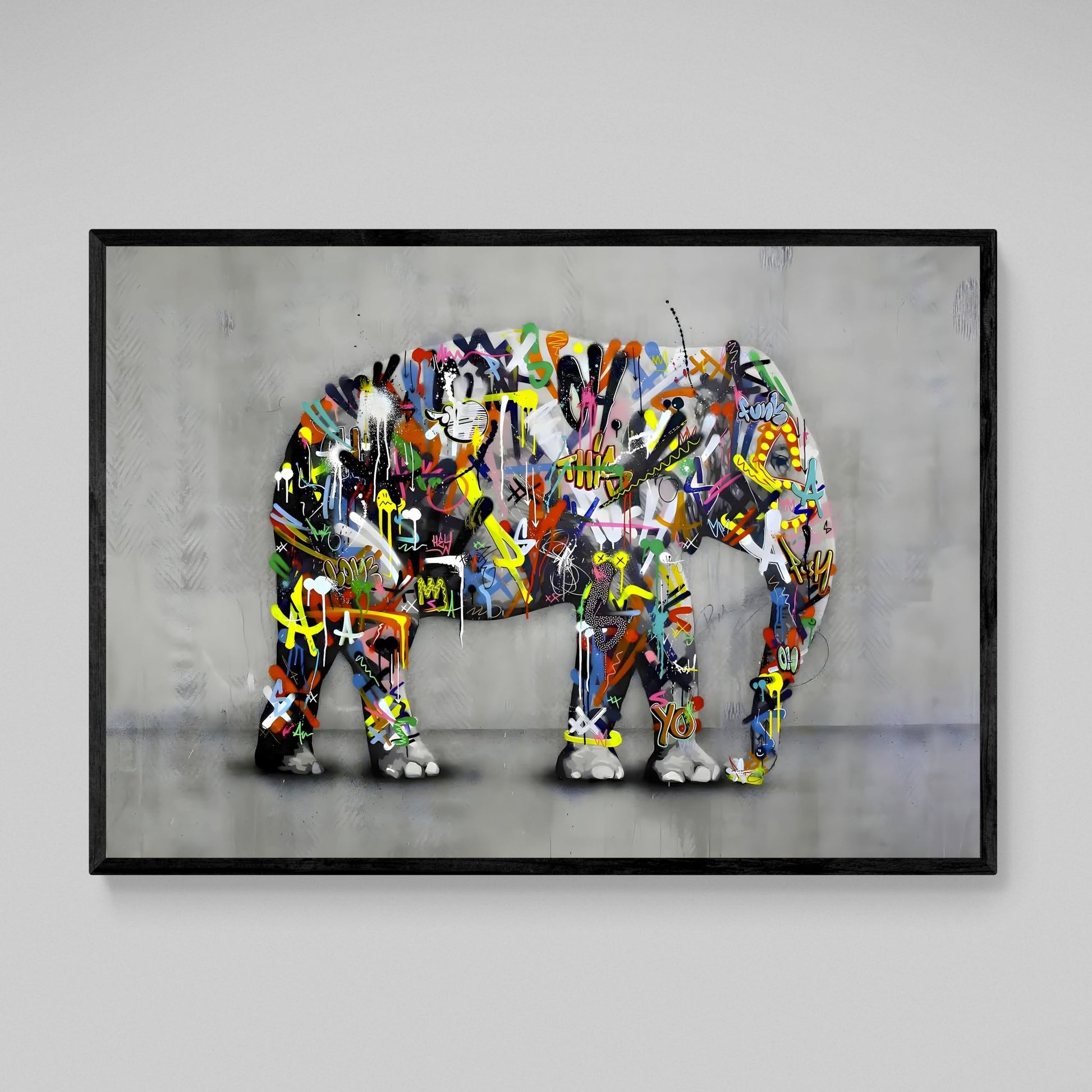 Street Art Elephant Wall Art - The Trendy Art